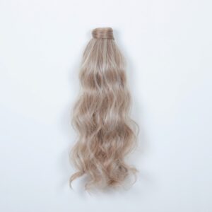 alogooura synthetikh spasth ponytail biscuit blond