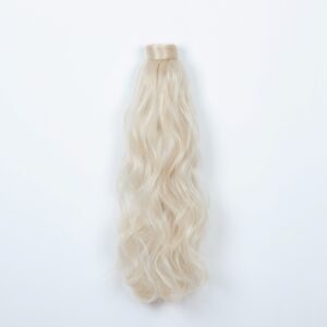 alogooura synthetikh spasth ponytail platinum blond